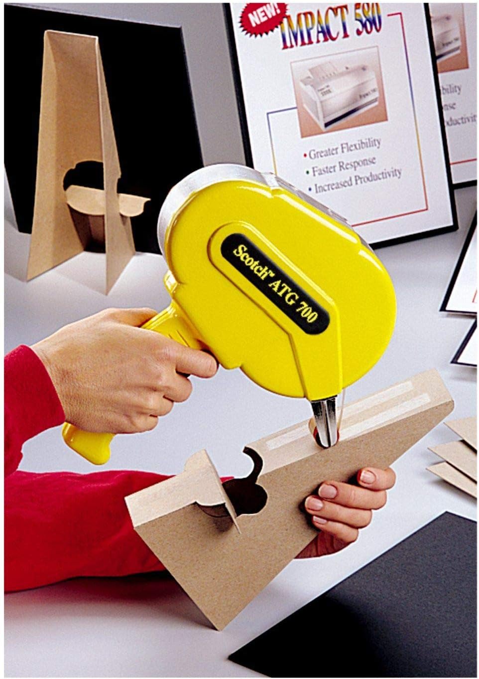 3M ATG 700 Handabroller, für Klebstoff-Filme, Gelb, 1-er Pack (Packung mit 2), Packung mit 2
