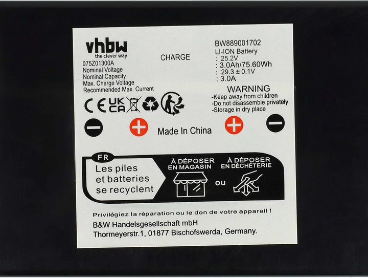 vhbw Akku kompatibel mit Ambrogio L30 Elite, L30, L 30e Lite, Alex, L20, L30 Basic, L 20, L 30 Delux