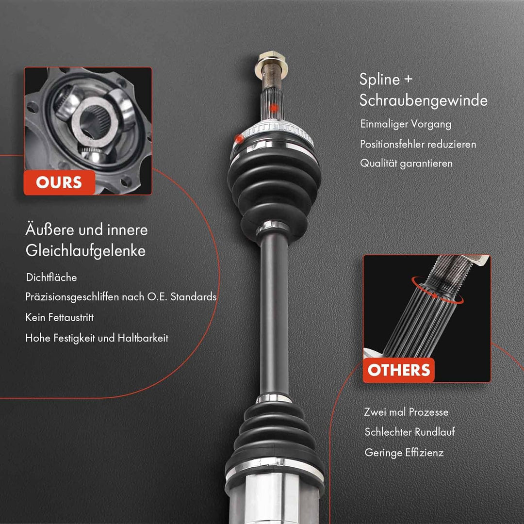 Frankberg 2x Antriebswelle Vorderachse Kompatibel mit C30 1.6L 2011-2012 S40 II 544 1.6L 2011-2012 V