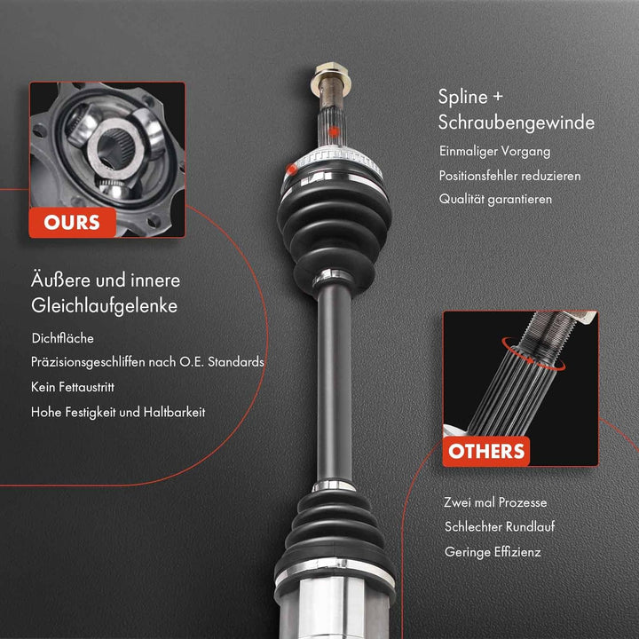 Frankberg 2x Antriebswelle Vorderachse Kompatibel mit C30 1.6L 2011-2012 S40 II 544 1.6L 2011-2012 V