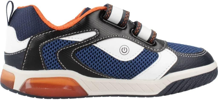 Geox Jungen J Inek Boy Sneaker 30 EU Navy Orange, 30 EU Navy Orange