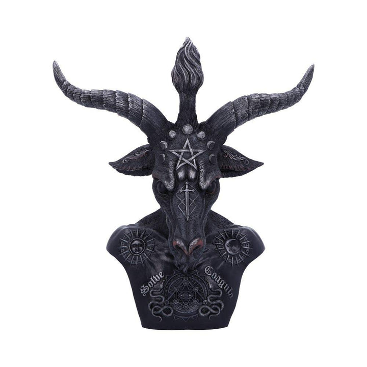 Nemesis Now Himmlische Baphomet-Büste, Polyresin, 33 cm, Schwarz/silberfarben