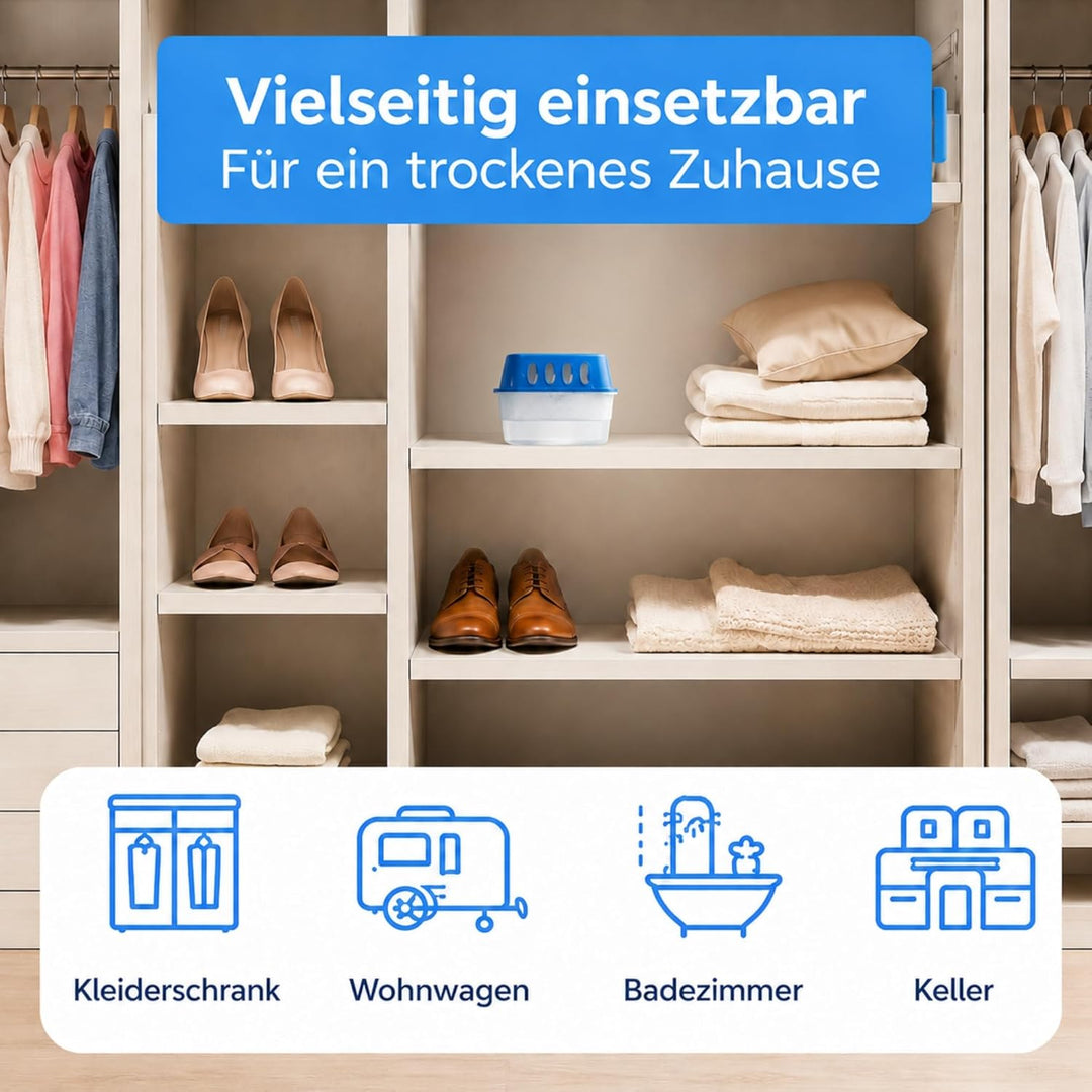 Ultra Fresh 24x Luftentfeuchter Granulat 400g XXL Nachfüllpack Schimmel- und Geruchsschutz mit Grati