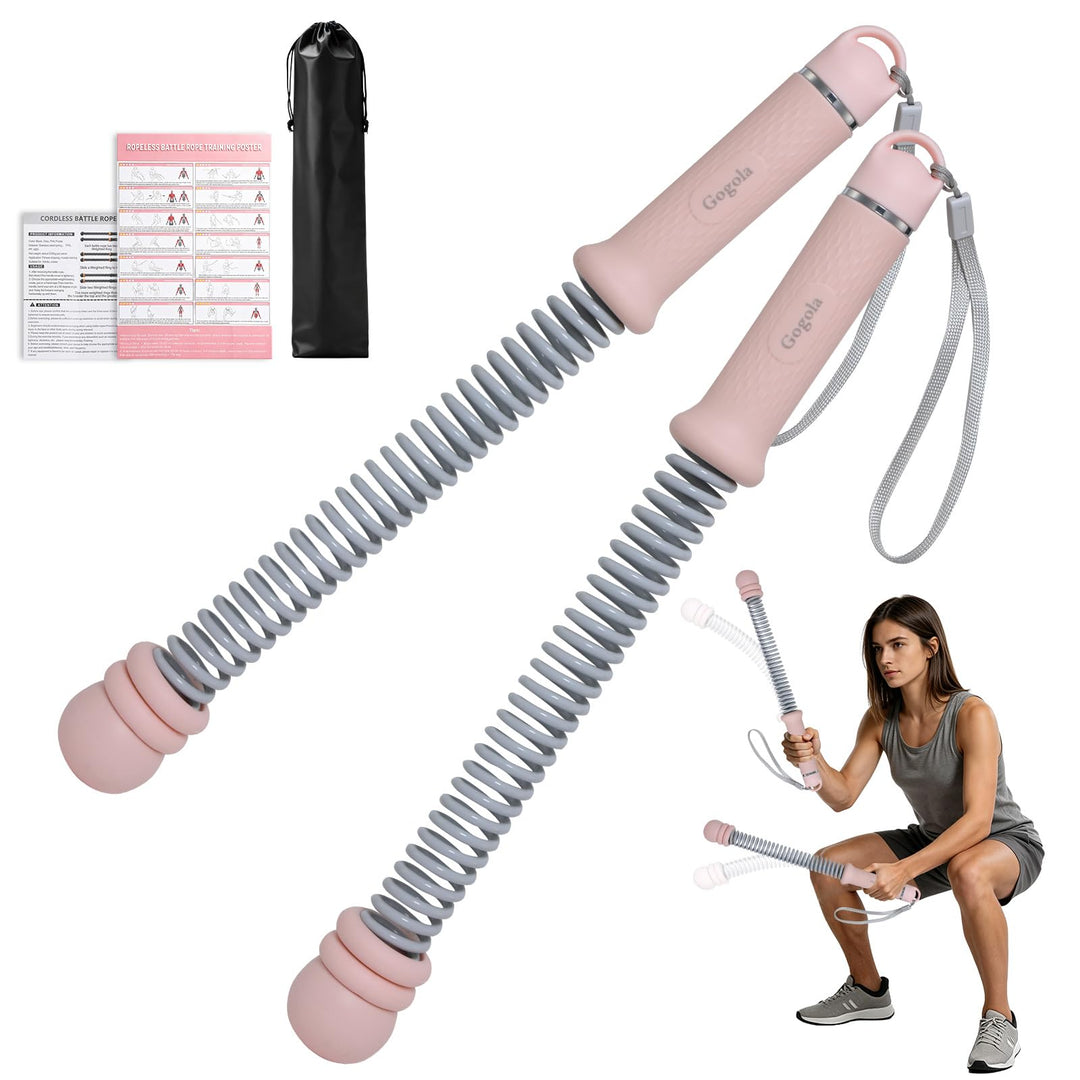 Verstellbare Battle Rope Ohne Seil ，Leise Gewichtete Seillose Kampfseile für Zuhause Gym,Mit Silikon