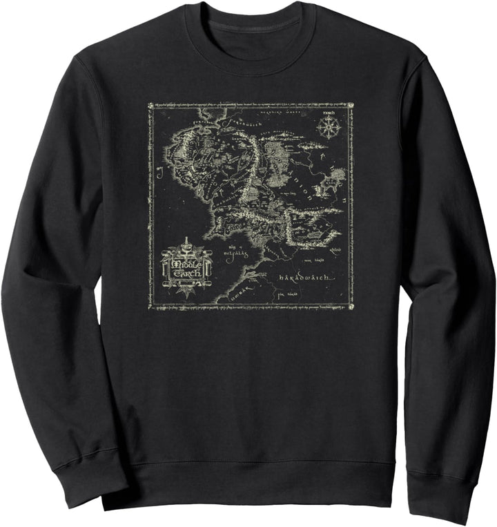 Lord of the Rings Map of Middle Earth Sweatshirt