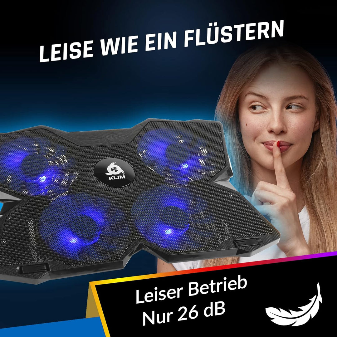 KLIM Wind Laptop Kühler RGB - Mehr als 500 000 verkaufte Einheiten - NEU 2024 - Leistungsstark Wie K