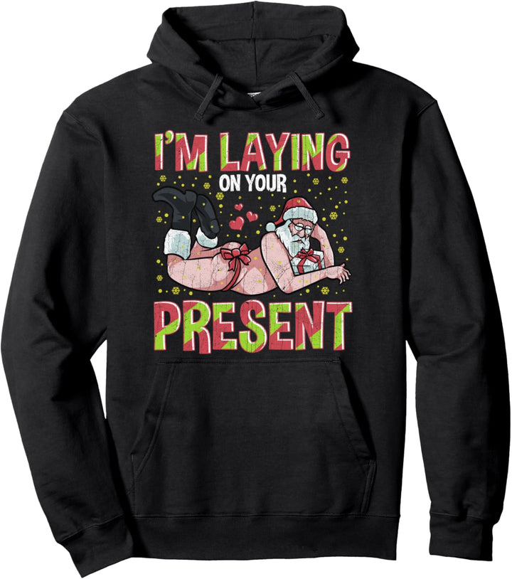 Riesiges Weihnachtsmann-Paket Lustige Weihnachten Pullover Hoodie