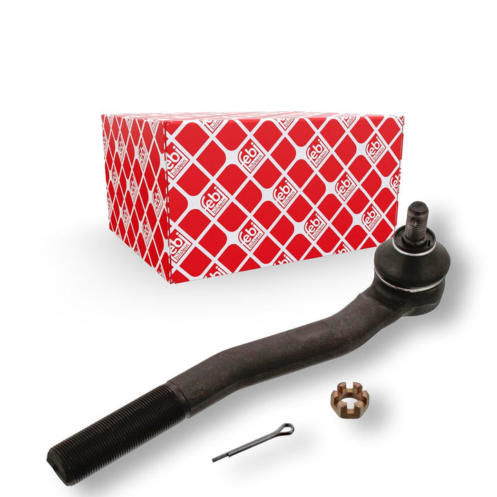 febi bilstein 41090 Spurstangenendstück mit Kronenmutter und Splint , 1 Stück Vorderachse rechts, Vo