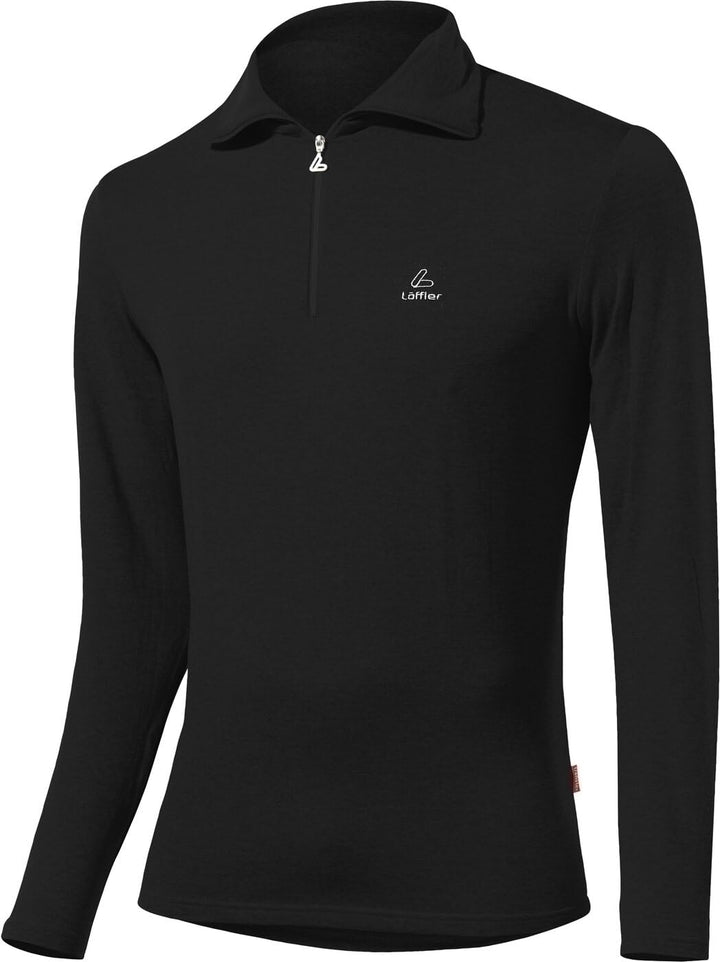 Löffler Herren Pulli HR Transtex Zip Rolli Basic CF 60 Schwarz, 60 Schwarz