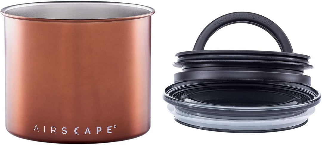Airscape Kaffeedose aus Edelstahl | Lebensmittelaufbewahrungsbehälter | patentierter luftdichter Dec