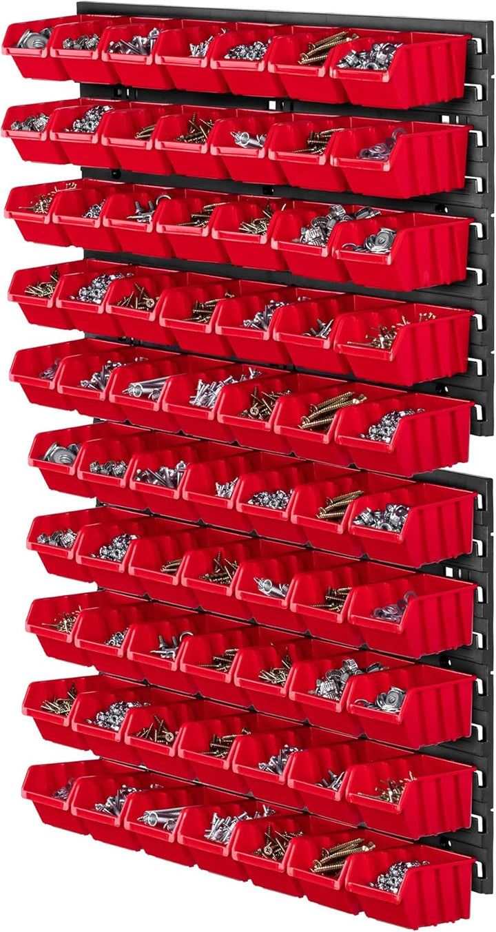 KADAX Werkstattwandregal, 58x78cm Lagersystem aus robustem Kunststoff, UV-Resistentes Werkstattregal