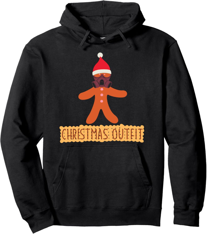 Frohe Weihnachten Lebkuchen Gasmaske Lebkuchenmann Geschenk Pullover Hoodie