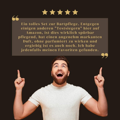 BartZart Bartöl Set mit Zedernholz aus hochwertigem Bartöl und natürlichem Bartwachs I Premium Bartp