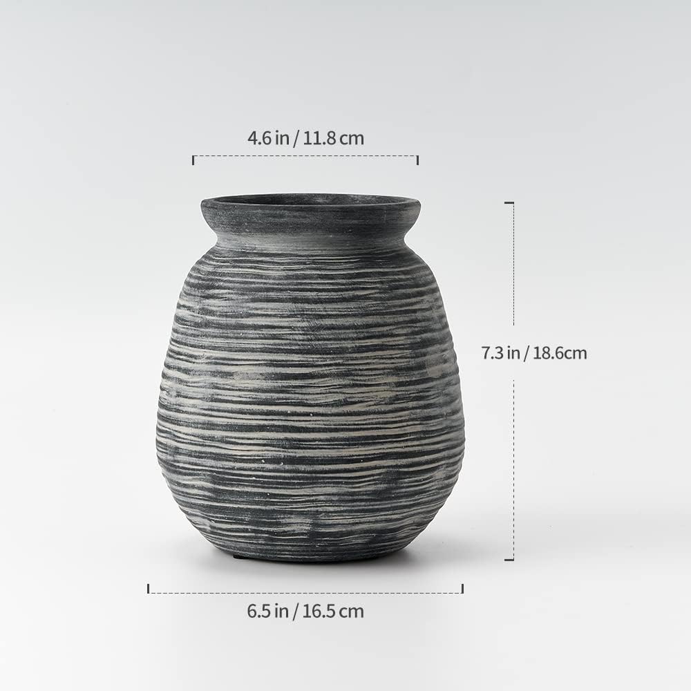 SIDUCAL Keramik Rustikale Bauernhaus Blumenvase, Keramik Dekorative Blumenvase für Wohnkultur Tisch