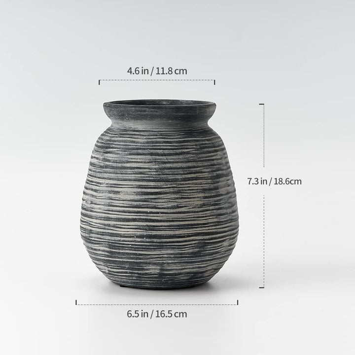 SIDUCAL Keramik Rustikale Bauernhaus Blumenvase, Keramik Dekorative Blumenvase für Wohnkultur Tisch
