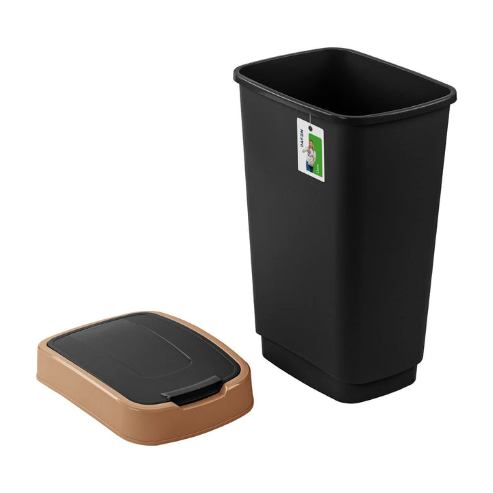 PAFEN 5x Mülleimer SET Mülltrennung 50L - 41 x 30 x 61,5cm - Abfallbehälter Mülltonne mit Spezialkla
