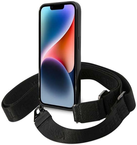 Karl Lagerfeld KLHCP14XSTSTP hülle für iPhone 14 Pro Max 6,7" hardcase rosa/pink Color Stripes Strap