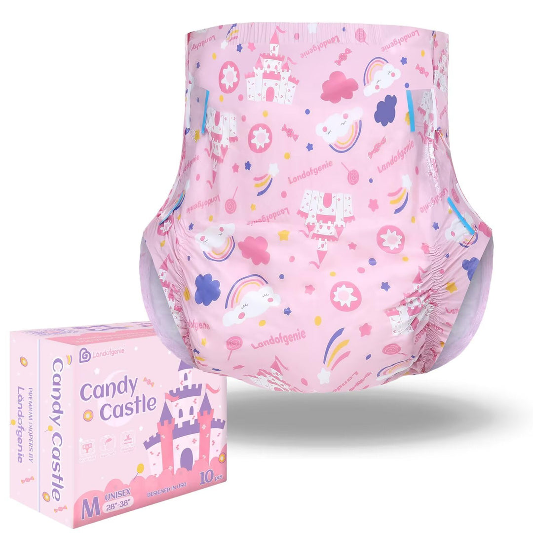 Landofgenie Erwachsene Windeln Rosa gedruckte Windel Unterwäsche Grosse Erwachsene Baby Nachtwindeln