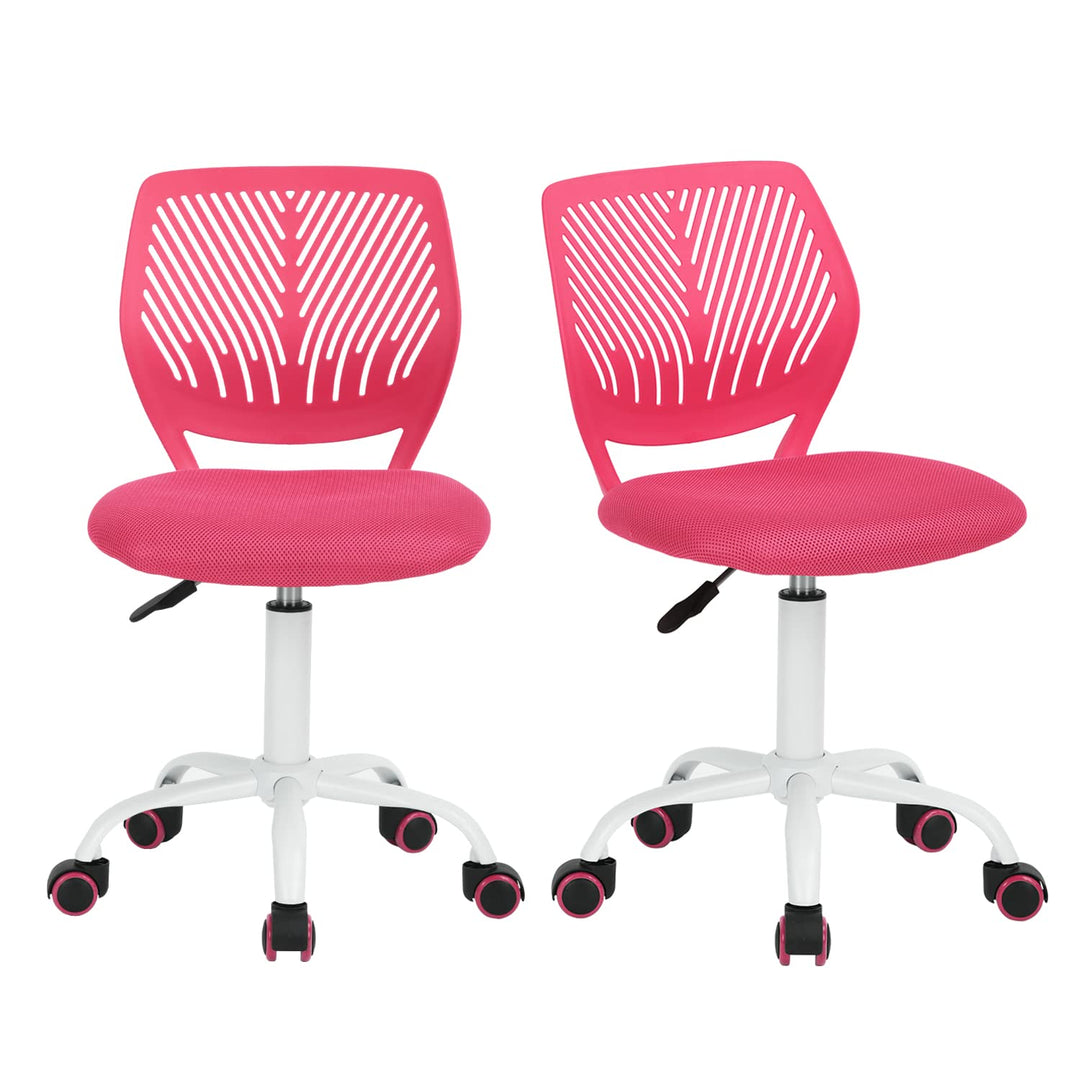 Homy Casa – Set mit 2 drehbaren, höhenverstellbaren Stoff-Bürostühlen, ergonomische Schreibtischstüh