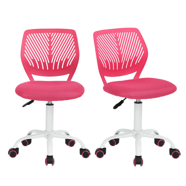 Homy Casa – Set mit 2 drehbaren, höhenverstellbaren Stoff-Bürostühlen, ergonomische Schreibtischstüh
