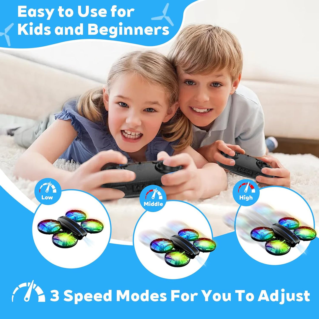 RC Drohne für Kinder und Anfänger, kleiner RC Quadcopter mit Lichtern und 3D Flip, Propeller Full Pr