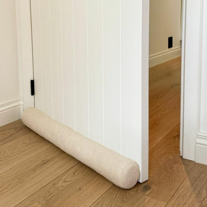 Rori Magnetischer Zugluftstopper für Türen 90cm - Zugluftstopper Teddy - Türdichtung Beige - Zugstop
