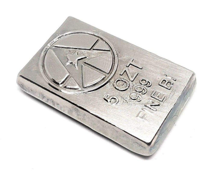 Sammlung von Wismutblöcken (Bi) mit verschiedenen Gewichten: (Wismut 5oz), Wismut 5oz