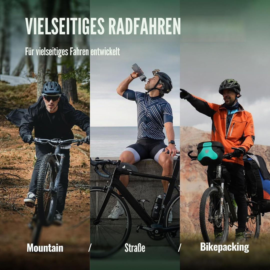 ROCKBROS Fahrrad Rahmentasche 100% Wasserdicht 1L, Oberrohrtasche Schlankes Design mit Formstabiler