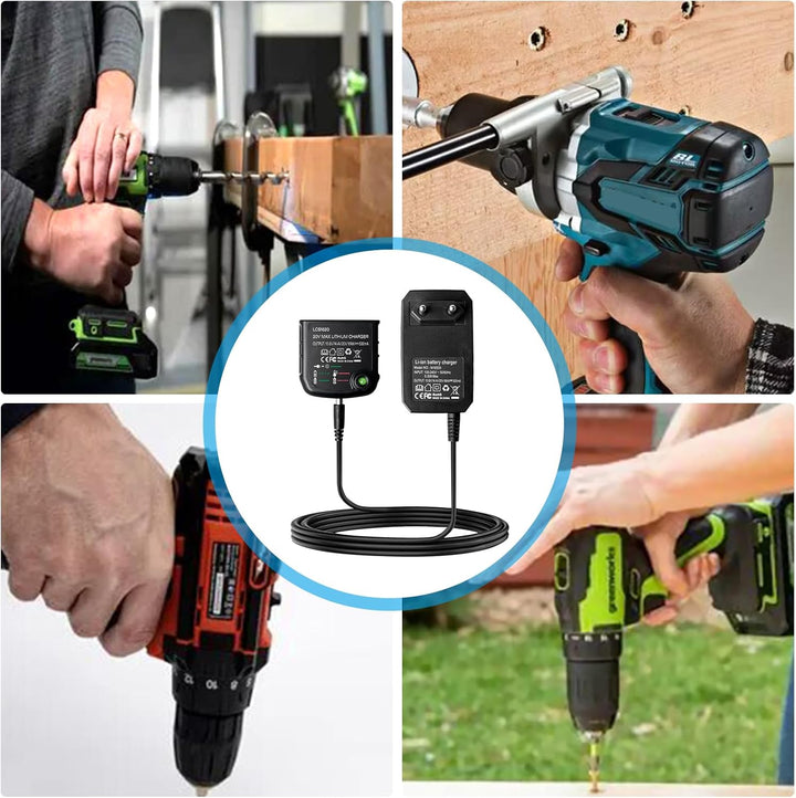 Ladegerät Kompatibel mit Black & Decker, Ladegerät Lithium 18V/20V Lithium-Akku BL2018 BL2018-XJ LBX