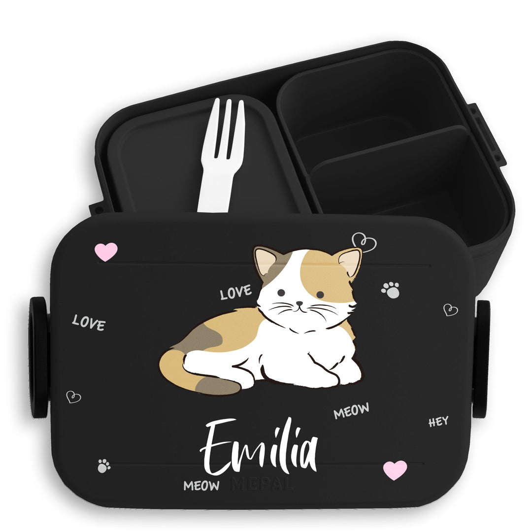 Kinder Bento Box Midi Lunchbox für Mepal Bentobox - Süsse Katze Katzen Cat Cats Mieze Miezekatze - 9