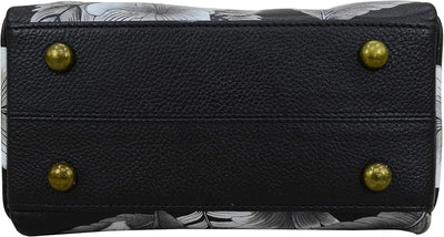 Anuschka Handbemalte Organiser Tasche aus echtem Leder mit Reissverschluss Cleopatra Leopard, Cleopa