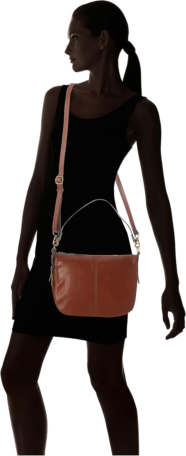 Fossil Damen Jolie Crossbody Ledertasche 27,9 cm L x 7,6 cm B x 20,3 cm H Braun, Braun