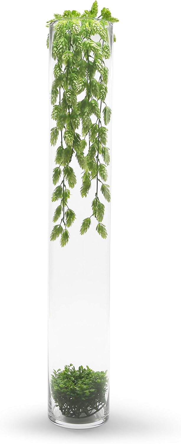 WGV Vase, zylinderförmig, 71 cm, transparent 4" X 28" Durchsichtig, 4" X 28" Durchsichtig