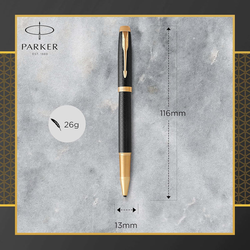 Parker IM Tintenroller | Premium Black | feine Spitze | Schwarz | Geschenkbox