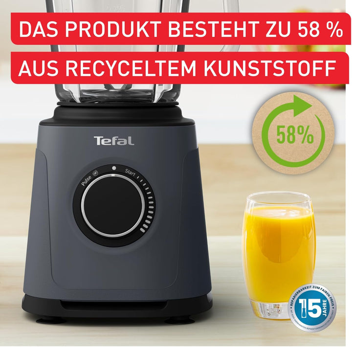 Tefal PerfectMix Essential Hochgeschwindigkeits-Standmixer, stufenlos einstellbare Geschwindigkeit,