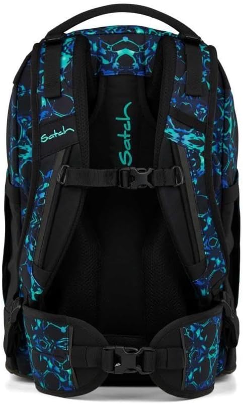 Satch Pack Schulrucksack Set 3tlg. inkl. Schlamperbox und Sportbeutel (Caleido Blue), Caleido Blue