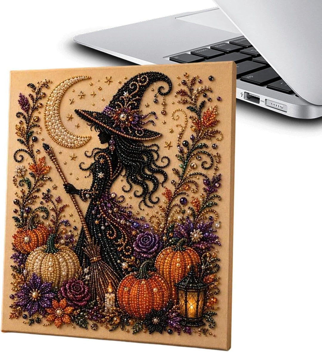 Ghost Pearl Art DIY Kit, Halloween Craft Wall Decor Set, Spooky Art | Fun Handmade Halloween Decorat