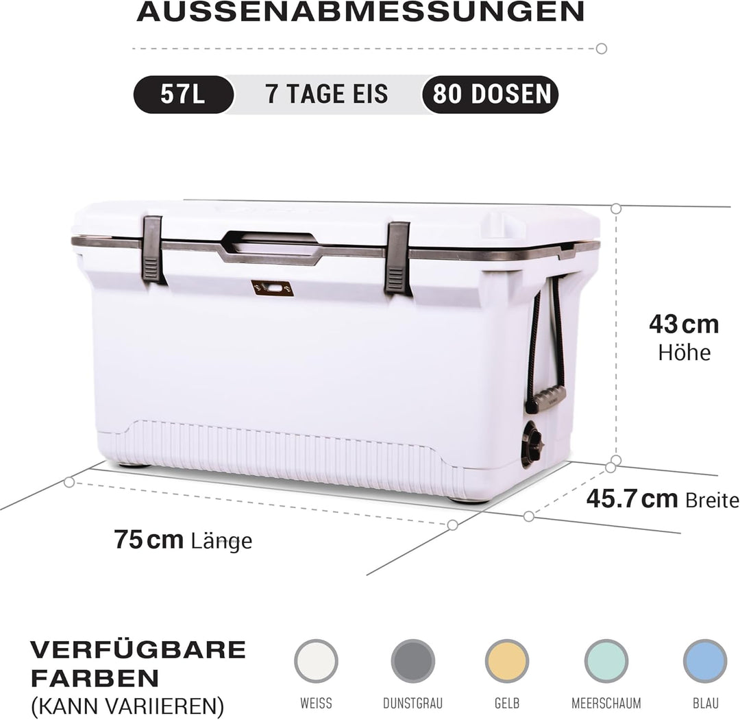 ENGEL 56,8 Liter Grosse Kühlbox - Ultra-Leicht, Tragbare, Passive Kühlbox für Camping, Picknick, Wan