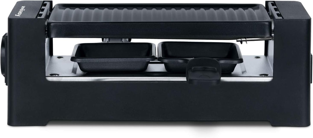 Personen, multifunktional, TIK12, Schwarz, Duo Raclette 2 in 1, geschmolzener Käse und Grill, Antiha