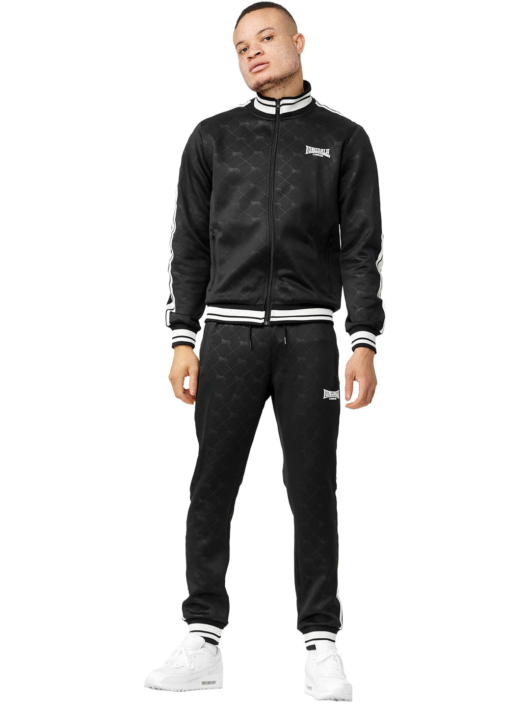 Lonsdale Herren Ashwell Trainingsanzug, Black/White