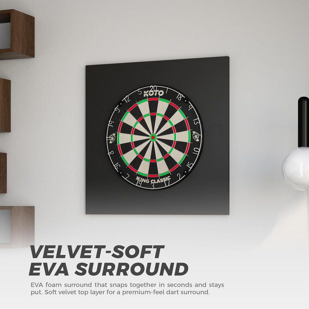 KOTO - 4pcs. Dart Surround, langlebige Dart wandschutz, verhindert Schäden, Eva 4PCS Quadrat Schwarz