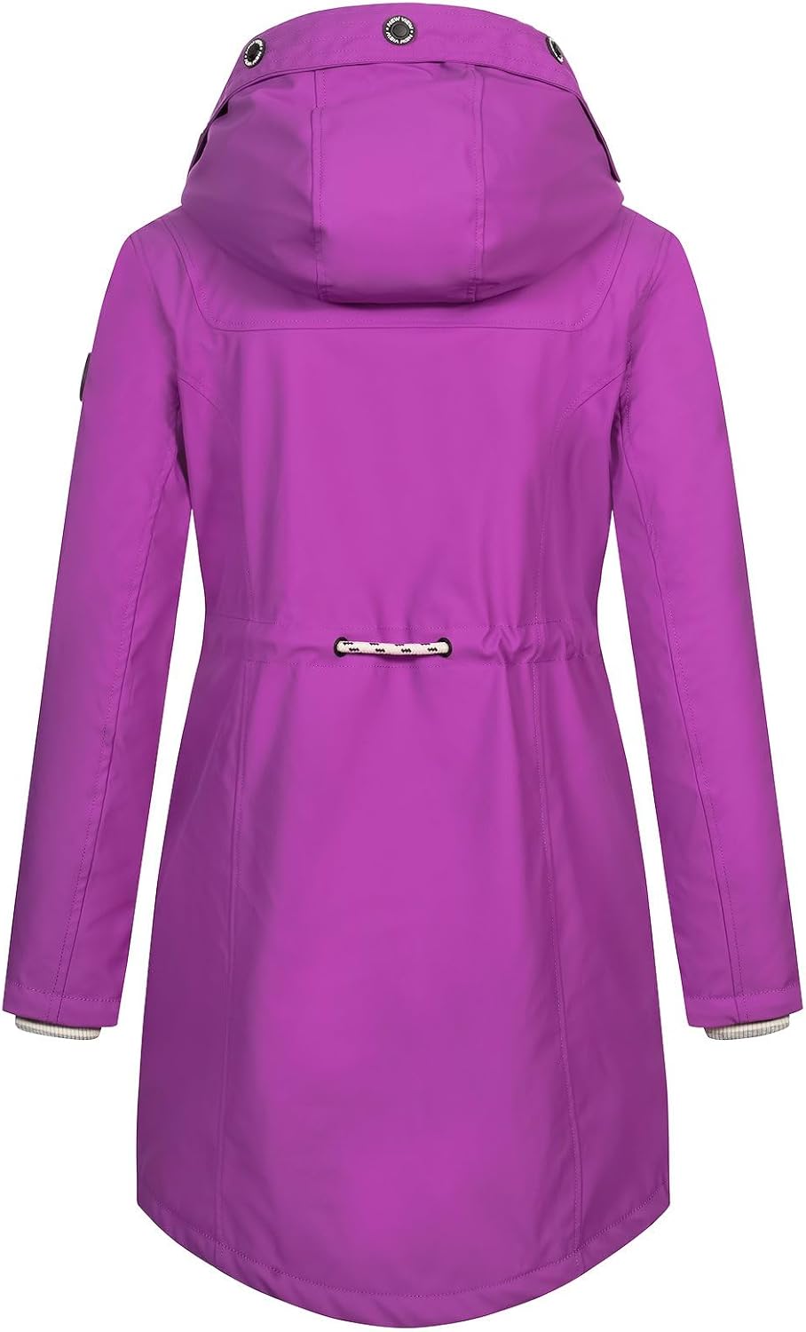 NEW VIEW Damen Regenjacke wasserabweisender Parka Annika Long mit Kapuze S Pink (Cattleya Orchid), S