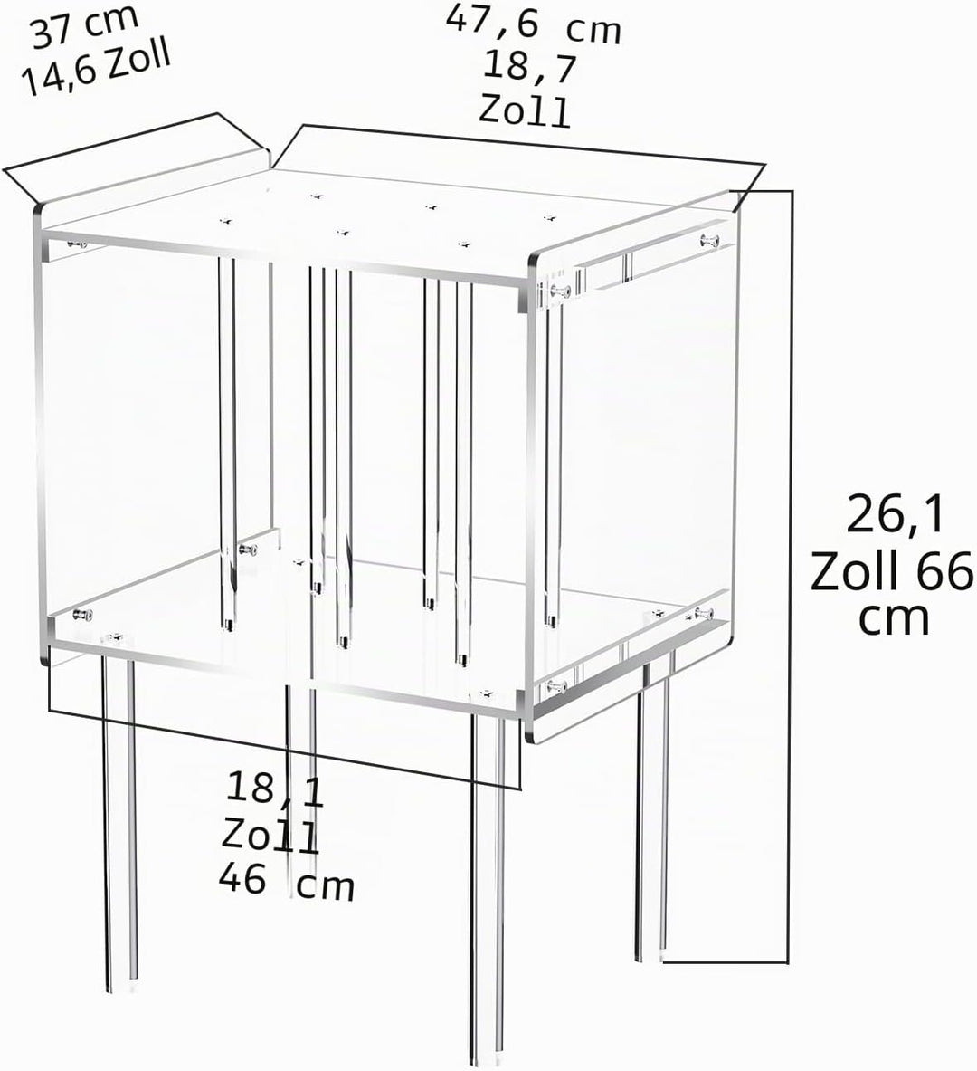 Plattenspieler Regal Acryl, Plattenspieler Tisch Transparent, Schallplatten Aufbewahrung Tisch Acryl