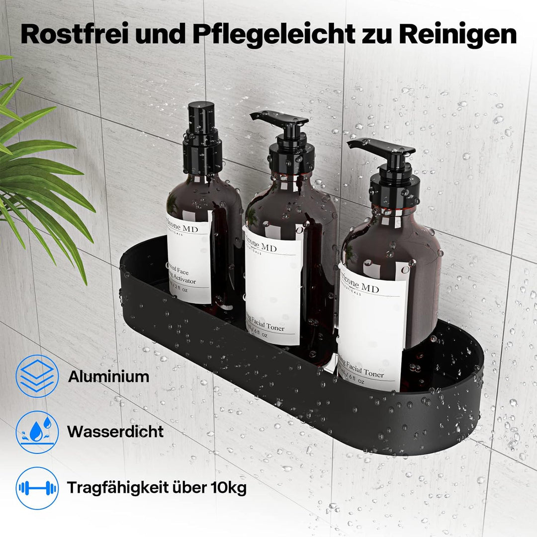 Duschablage Ohne Bohren, Duschregal Badregal Aluminium Selbstklebendem Duschkorb Wandhängend Matte
