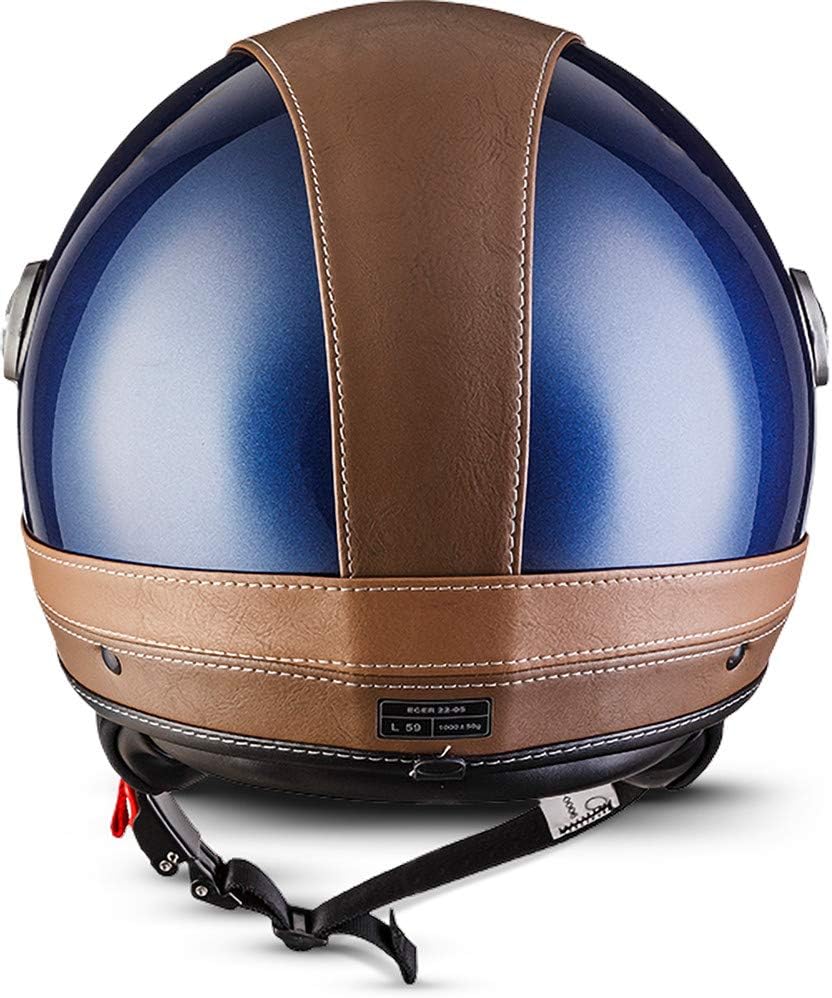Soxon® SP-325 Urban „Blue“ · Jet-Helm · Motorrad-Helm Roller-Helm Scooter-Helm Moped Mofa-Helm Chopp