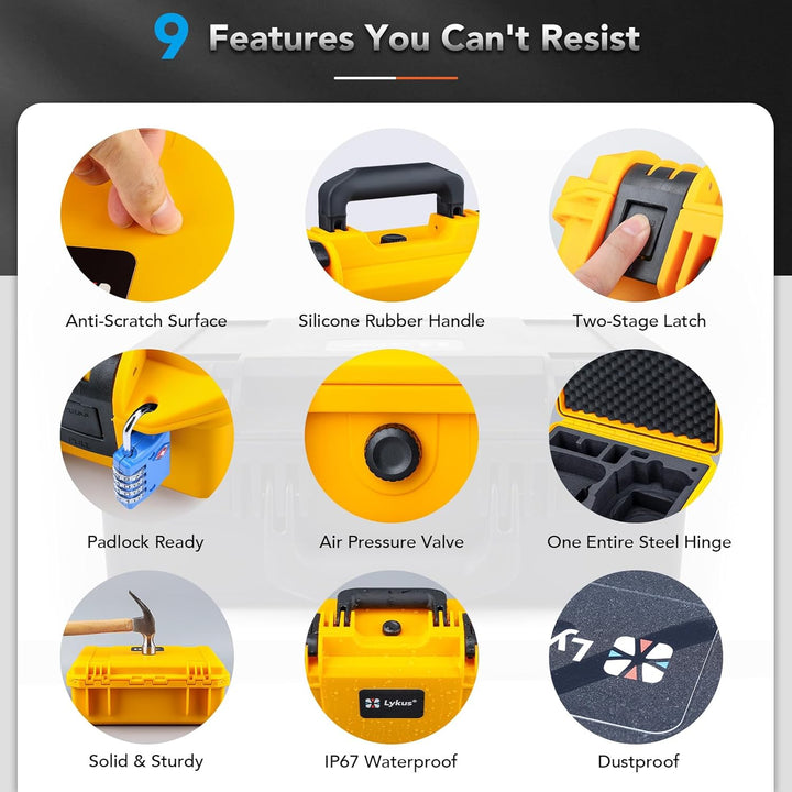 Lykus Titan N110 Wasserdicht Tasche/Koffer/Case für DJI Neo Combo, RC-N3/DJI RC 2, Unterstützung 7 A