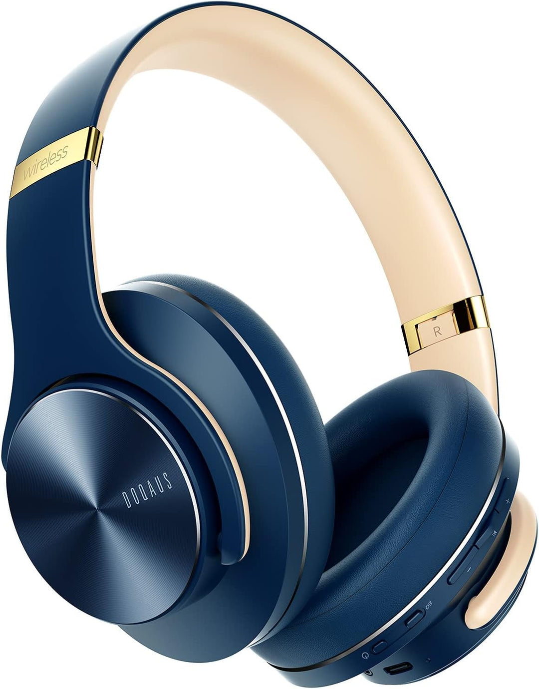 DOQAUS Bluetooth Kopfhörer Over Ear, Bis zu 90 Std Kabellose Kopfhörer mit 3 EQ-Modi, HiFi Stereo Fa