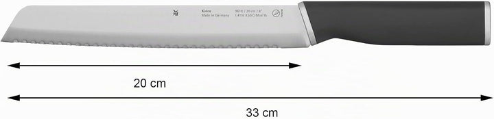 WMF Kineo Brotmesser Wellenschliff 33 cm, Made in Germany, Brötchenmesser scharf, Performance Cut, S