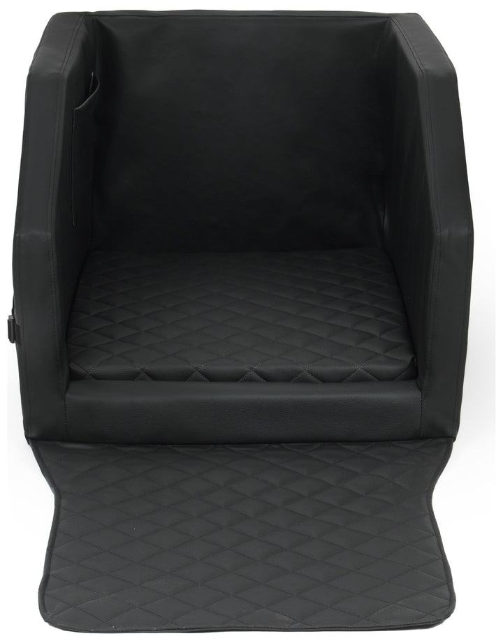 Autohundebett Hunde-Autositz Hundebett Rückbank Hundesitz Anschnallgurt 55x100 (Farbe: schwarz), sch