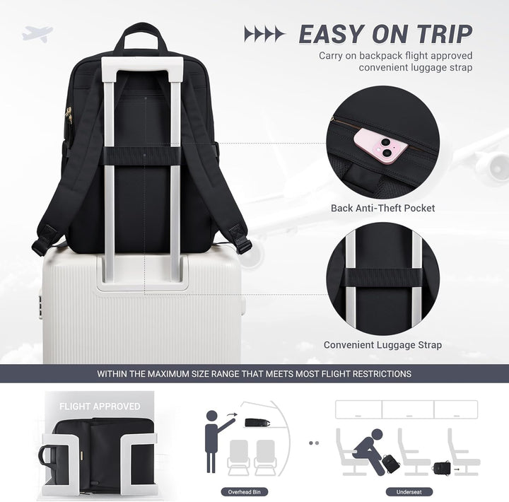 GOLF SUPAGS Laptop Rucksack für Damen Casual Daypack für Reise Arbeit Schulrucksack Teenager passend